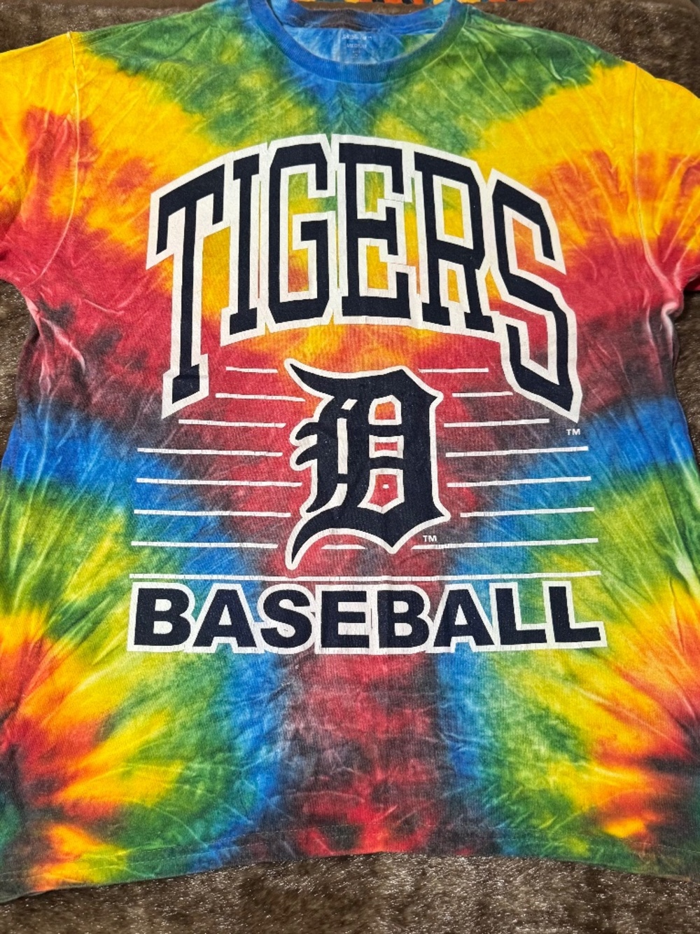Detroit Tigers Tie-Dye T-Shirt – Size Medium